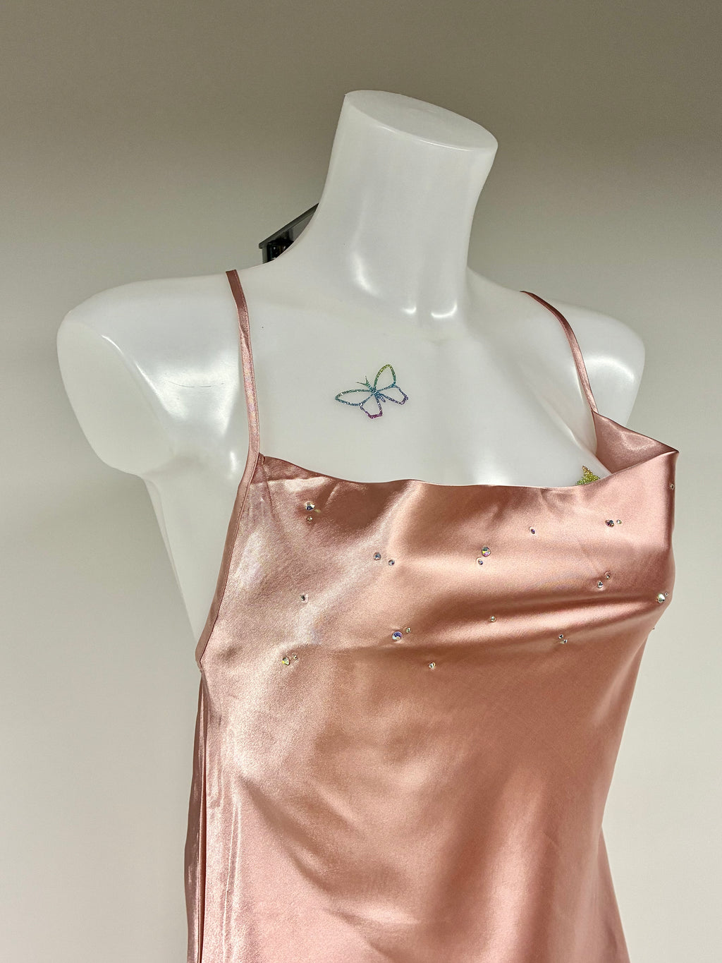 Crystal low back dress