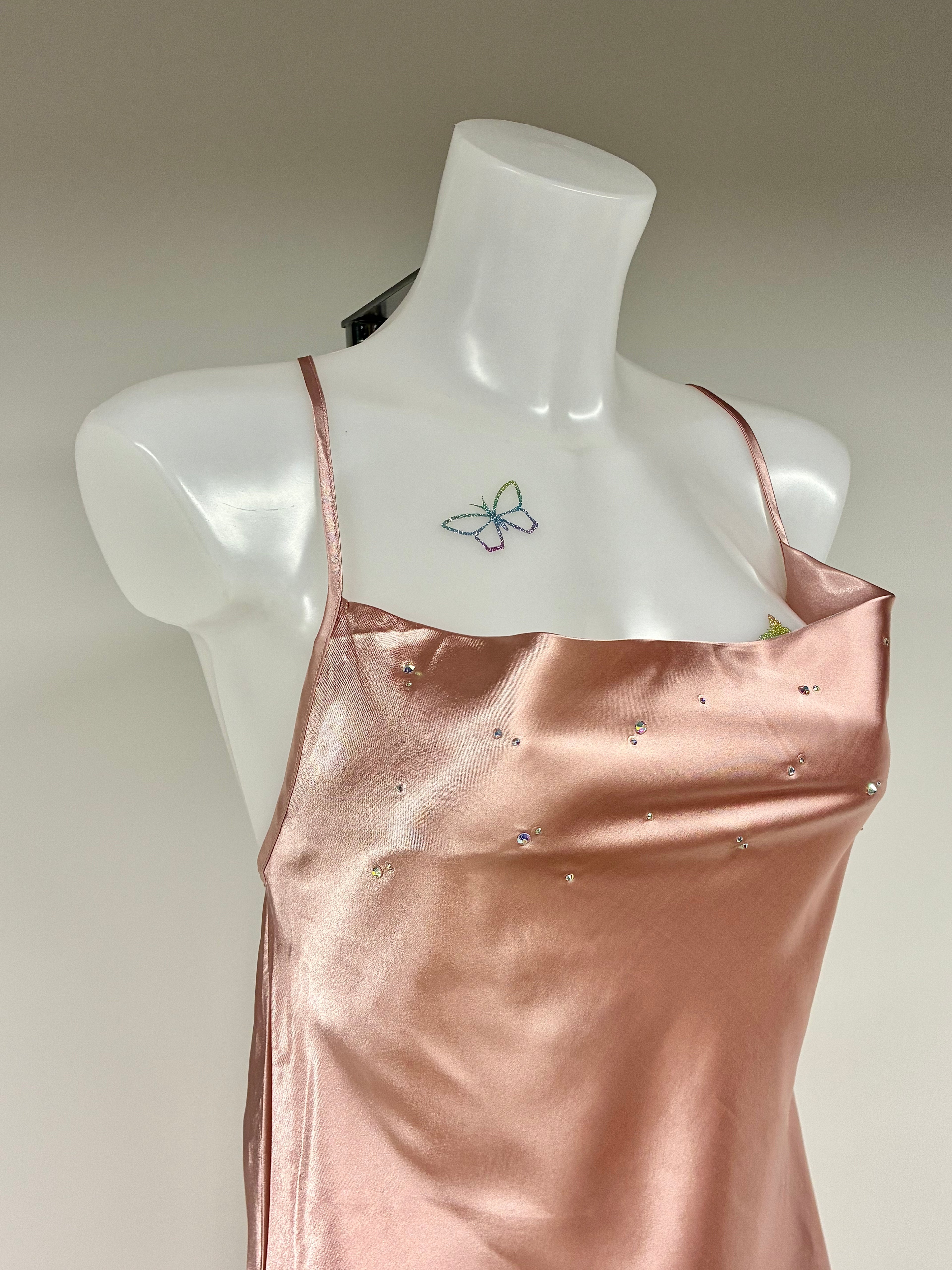 Crystal low back dress