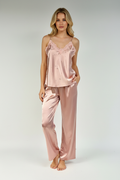 Blush Pink Satin Set — White Background